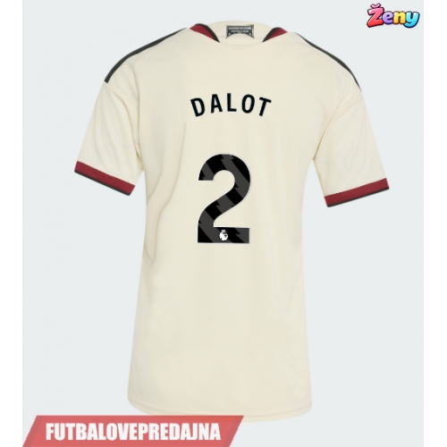 Lacne Ženy Futbalové dres Manchester United Diogo Dalot #2 2026-27 Krátky Rukáv - Tretina